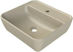 CeraStyle ONE - PULTRA ültethető - Top Counter mosdó - MATT BÉZS - csaplyukas - 55x45cm (OC021G71U07) - watermarkt