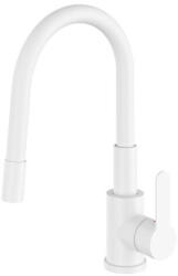 Gamma Flex 2000 Mosogató Álló Design Csaptelep - Rugalmas, Teljesen Fehér (BFX-2000AWH)