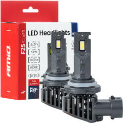 AMiO -04707 F25 EZÜST TELJES CANBUS 52W HB4 9006 12V 24V LED autóizzók (5903293047071)
