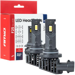 AMiO -04706 F25 EZÜST TELJES CANBUS 52W HB3 9005 12V 24V LED autóizzók (5903293047064)