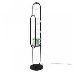 Kaja Lighting Lampada Finestra, 2xE27, H80cm, L93cm, metal negru, sticlă albă (K-4963)