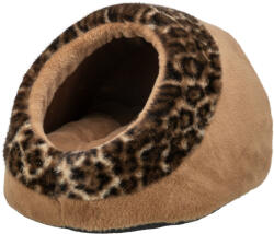 TRIXIE Leo | Elegáns plüss macskabújó és fekvőhely - 35 × 26 × 41 cm, barna