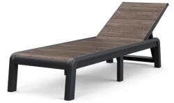 Keter PORTO MŰANYAG KERTI NAPOZÓÁGY(párna nélkül) - dió/grafit