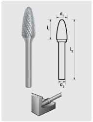 Berger turbómaró íves gömbölyített végű RBF 1625/S6 MX (031401-0206) - hegessz