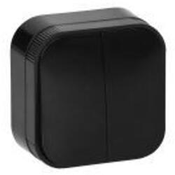 ORNO OR-OE-7201/B Felületre szerelhető, kétzónás ToDo IP20 kapcsoló, fekete (OR-OE-7201/B)