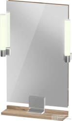Duravit SIVIDA 45x65 cm-es tükör LED világítással, polc nélkül, króm tartóval, márványos tölgy SV7420010550000 (SV7420010550000)