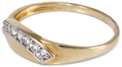Ékszershop Íves kősoros arany gyűrű (1331857)