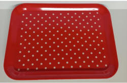 Báthory Tálca 33x24, 5x1.8 cm, műanyag, pöttyös (SJ18)