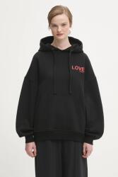 Fiorucci pamut melegítőfelső Kissing Angels Love Print Relaxed - fekete XS