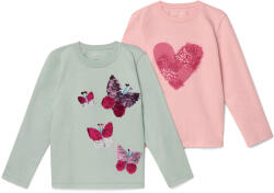 Tchibo - 2 hosszú ujjú gyerekpóló rátéttel - kisgyerek - méret 50/56 - zöld