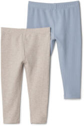 Tchibo - 2 gyerek bordás kötésű leggings - kisgyerek - méret 62/68 - kék