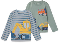 Tchibo - 2 hosszú ujjú gyerekpóló rátéttel - kisgyerek - méret 50/56 - kék