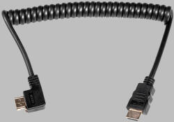 Caruba HDMI-HDMI spirálkábel, egyenes/90 fokos csatlakozással (D183891)