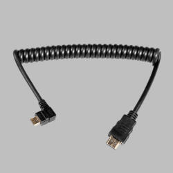 Caruba HDMI-MiniHDMI spirál kábel egyenes/90 fokos csatlakozással (D135712)