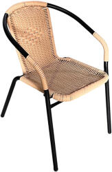AGA Kerti szék RATAN Fekete/Bézs (DS586-1)