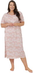 Italian Fashion cămașă de noapte damă ELENI mânecă scurtă, imprimeu somon: XXL (AAF-KKN-ELEN-K-DL XXL)