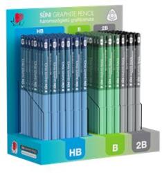 ICO Grafitceruza display, HB, B, 2B, háromszögletű ICO Süni , sötét pasztell színek (9130047005) - papir25