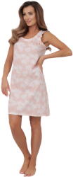 Italian Fashion cămașă de noapte damă PERLA bretele late, imprimeu somon: 3XL (AAF-KKN-PERL-S-DL 3XL)