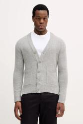 Lindbergh gyapjú kardigán - szürke L