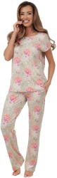 Italian Fashion pijama damă HARMONIA mânecă scurtă, pantaloni lungi, imprimeu: S (AAF-KPZ-HARM-KDDR S)