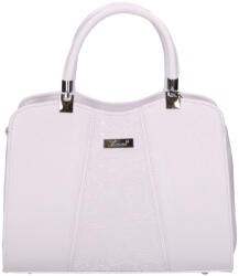 Karen D 341 fehér virág rostbőr táska