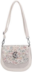 Karen rostbőr táska 2382 fehér színes virág