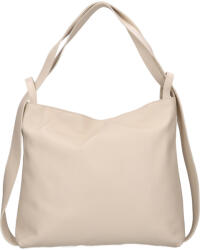 Rea Moda Olasz bőr 5555 bézs női nagy válltáska és hátizsák