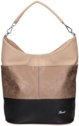 Karen D 207 fekete drapp bronz rostbőr táska