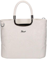 Karen 1491 bis fehér virág rostbőr táska