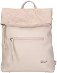 Karen 1478 bézs virág rostbőr hátizsák