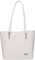 Karen 2418 fehér virág rostbőr táska