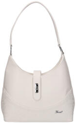 Karen D 658 fehér virág rostbőr táska