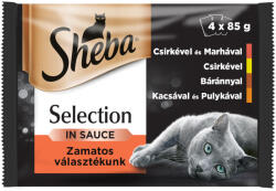 Sheba Zamatos válogatás szószban Alutasakos macskaeledel 4x85g DJ20A, FD54X - tenyesztoitap