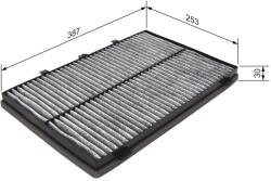 Bosch szűrő, utastér levegő BOSCH 1 987 432 482 for MG, ROVER, ROEWE (1 987 432 482)