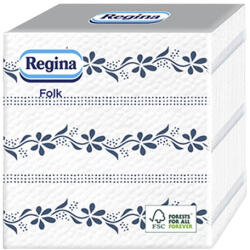 Regina Szalvéta REGINA Folk Kékfestő 1 rétegű 33x33 cm 1/4 hajtogatott 45 lapos kék virág (422473) - fotoland