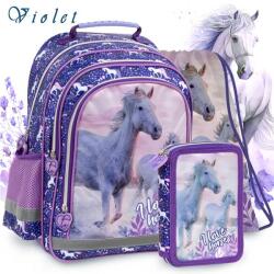 DERFORM Lovas anatómiai iskolatáska hátizsák SZETT - Violet (PL15BKO25/SZETT)