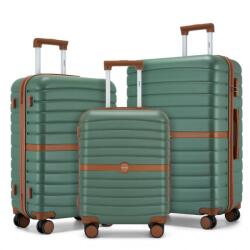 Konofactory Zöld 3 részes prémium utazóbőröndszett „Harder - M, L, XL (S592-3in1-green-HU)