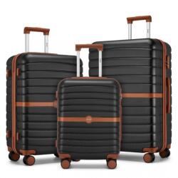 Konofactory Fekete 3 részes prémium utazóbőröndszett „Harder - M, L, XL (S592-3in1-black-HU)
