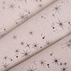 Takoy Dekorációs juta szövet fehér ezüst motívummal