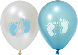Balonevi lufi, 12" 30cm, 8db/cs, Baby Feet, Boy (LUFI421014)