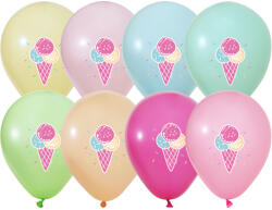 Balonevi lufi, 12" 30cm, 8db/cs, Ice cream, Fagyi (LUFI554527)
