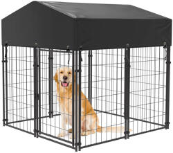 Timelesstools Kültéri fém kutyakennel UV álló szövettetővel