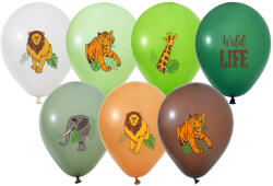 Balonevi lufi, 12" 30cm, 8db/cs, Vadállatok (LUFI243254)