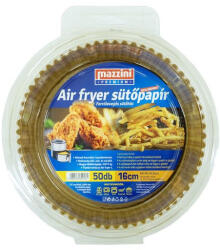  Air fryer sütőpapír olaj nélküli sütőhöz - KÖR, 16cm - 50 db/csomag