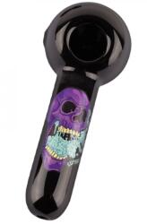 EUPHORIA Pipa sticla Skull Premium cu Kickhole 13.5cm