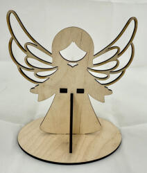  Lézervágott Fa Angyal Dekoráció (FEM01)