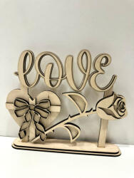  LOVE - Szívből Szóló Fa Dekoráció (FEHD147)