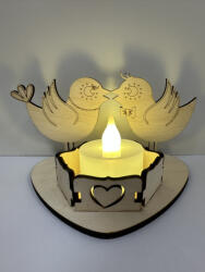  Szerelmes Madárdal - Lézervágott Mécsestartó (FEM02)