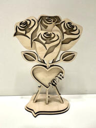  Rózsacsokor szívvel és XOXO felirattal (FEHD148)