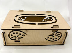  Lézervágott papírzsebkendőtartó (FEHD01)